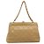 CHANEL Borsa a Spalla Matelassé in Pelle di Agnello Beige Oro CC Auth 171543 D'oro - vista 2