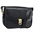 Borsa a spalla CÉLINE Carrozza in pelle nera e oro Auth ka2957 Nero D'oro