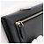 Saffiano PRADA Cartera Larga de cuero Safiano Negro Oro Auth bs33777 Dorado - vista 12