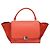 Céline Bolso Trapeze de cuero 2 en 1 rojo plata Auth BA11130 Roja - vista 2