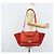Céline Bolso Trapeze de cuero 2 en 1 rojo plata Auth BA11130 Roja - vista 28