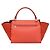 Céline Bolso Trapeze de cuero 2 en 1 rojo plata Auth BA11130 Roja - vista 3