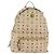 MCM Logogram Vicetos Backpack PVC Leather Beige Gold Silver Auth BA11136 Silvery Golden - view 2