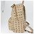 MCM Logogram Vicetos Backpack PVC Leather Beige Gold Silver Auth BA11136 Silvery Golden - view 5