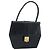 Céline Bolsa de mão CELINE em couro preto e dourado Auth LNZ560A