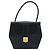 Céline Bolsa de mão CELINE em couro preto e dourado Auth LNZ560A - vista 2