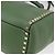 VALENTINO Borsa Rock Studs in pelle 2 in 1 verde oro Auth BA11265 D'oro - vista 19