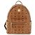 MCM Vicetos Zaino Logogram in pelle PVC marrone oro Auth BA11051 D'oro - vista 2