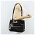 Borsa Tote Gianni Versace in pelle verniciata nera e oro Auth BA10900 Nero D'oro - vista 21