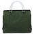 PRADA Borsa a mano in nylon khaki argento autentica 166225 Cachi - vista 2