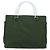 PRADA Borsa a mano in nylon khaki argento autentica 166225 Cachi - vista 3