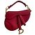Dior Saddle Mini Ultrasmooth Kalbsleder Handtasche ohne Tragegurt Kirschrot - Ansicht 8