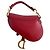 Dior Saddle Mini Ultrasmooth Kalbsleder Handtasche ohne Tragegurt Kirschrot - Ansicht 9