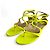 Jimmy Choo Lance Lackleder Flache Sandalen 40 Gelb