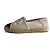Timeless Chanel Espadrilla piatta in cotone con pattina e punta cap 40 Nero & Bianco - vista 5