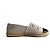 Timeless Chanel Espadrilla piatta in cotone con pattina e punta cap 40 Nero & Bianco - vista 6
