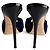 Giuseppe Zanotti Mule con tacco alto in velluto Colline Sabot 110 39 Blu - vista 3