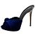 Giuseppe Zanotti Mule con tacco alto in velluto Colline Sabot 110 39 Blu - vista 4