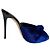 Giuseppe Zanotti Mule con tacco alto in velluto Colline Sabot 110 39 Blu - vista 5