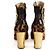 Christian Louboutin Botas de couro marrom com fivelas - vista 2