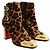 Christian Louboutin Botas de couro marrom com fivelas - vista 3