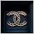 Spilla Chanel CC Oro Champagne e Perle Turchesi Gold hardware - vista 3