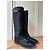 Botas altas de pelo de pony negro Hermès con herrajes de paladio - vista 8