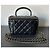 Vanity Beauty Case Chanel in Pelle di Agnello Nera Nero - vista 3