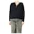 Brunello Cucinelli Navy Monili V-Ausschnitt Pullover - Größe UK 10 Marineblau