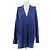 Hermès Cardigan azul de algodão e seda com decote em V