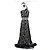 Chanel Schwarzes langes Spitzenkleid - Ansicht 3