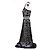 Chanel Schwarzes langes Spitzenkleid - Ansicht 4