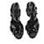 Yves Saint Laurent Sandales à talons "Tribute" noires en cuir vernis  - vue 6