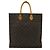 Borsa Tote Sac Plat Monogram Louis Vuitton Marrone Monogramma