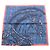 Foulard Hermès Petit Carré 45 Cheval Punk Bianco Rosso Blu