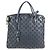 Borsa Tote Verticale Lockit in Gomma Monogram Louis Vuitton Nero Blu