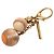 Portachiavi Bijou Sac Mini Lin Croisette Violine Louis Vuitton Rosa Beige Crudo