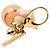 Portachiavi Bijou Sac Mini Lin Croisette Violine Louis Vuitton Rosa Beige Crudo - vista 4