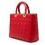 Dior Rosso Grande Borsa in Pelle di Agnello Cannage Lady Dior - vista 2