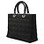 Dior Nero Grande Borsa in Denim Cannage Lady Dior - vista 2