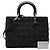 Dior Nero Grande Borsa in Denim Cannage Lady Dior - vista 8