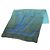 Foulard in seta con logo LV Louis Vuitton Blu Verde