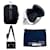 Saffiano Borsa a Spalla in Nylon e Pelle Nera Prada Nero - vista 10