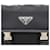 Saffiano Borsa a Spalla in Nylon e Pelle Nera Prada Nero - vista 9