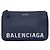 Pochette in pelle blu navy Balenciaga
