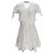 Vestido Mini de Lino Blanco con Detalles de Encaje Iro Balco Crudo