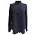 Blusa a righe con polsini in seta blu navy Theory