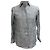 Camicia a righe con bottoni Loro Piana in lino blu navy