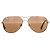 Timeless Chanel Pilot Sunglasses in Brown Metal Red