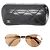 Timeless Chanel Pilot Sunglasses in Brown Metal Red - view 6